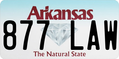 AR license plate 877LAW