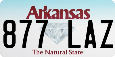 AR license plate 877LAZ
