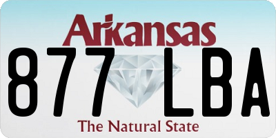 AR license plate 877LBA