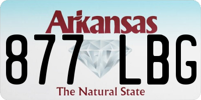 AR license plate 877LBG