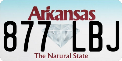 AR license plate 877LBJ