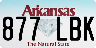 AR license plate 877LBK