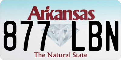 AR license plate 877LBN