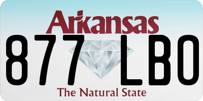 AR license plate 877LBO