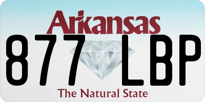 AR license plate 877LBP