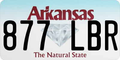 AR license plate 877LBR