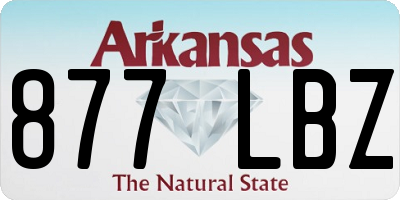 AR license plate 877LBZ
