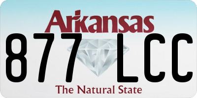 AR license plate 877LCC