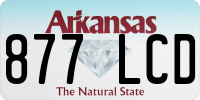 AR license plate 877LCD