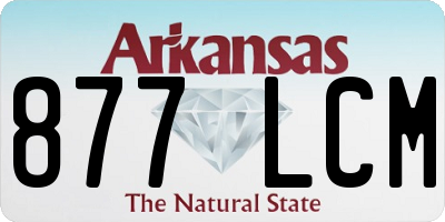 AR license plate 877LCM