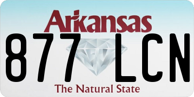 AR license plate 877LCN