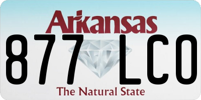 AR license plate 877LCO