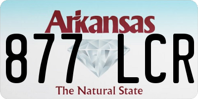 AR license plate 877LCR