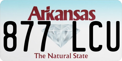 AR license plate 877LCU
