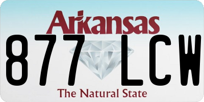 AR license plate 877LCW