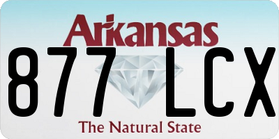 AR license plate 877LCX