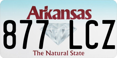 AR license plate 877LCZ