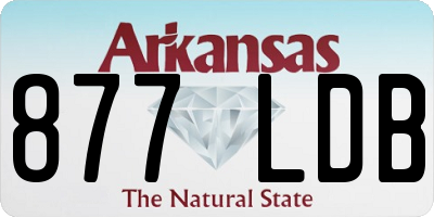 AR license plate 877LDB