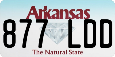 AR license plate 877LDD