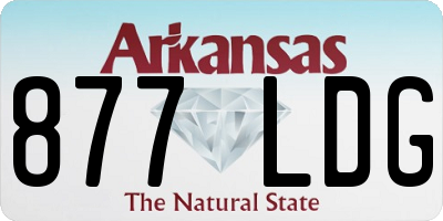 AR license plate 877LDG