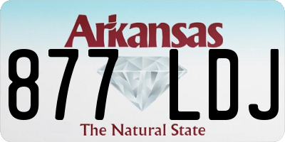 AR license plate 877LDJ
