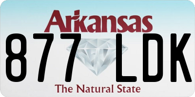AR license plate 877LDK