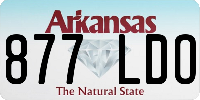 AR license plate 877LDO