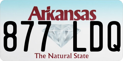 AR license plate 877LDQ