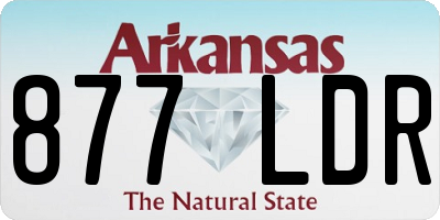 AR license plate 877LDR