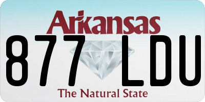 AR license plate 877LDU