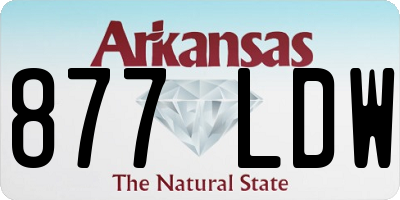 AR license plate 877LDW