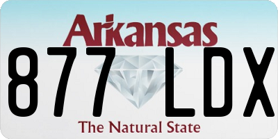 AR license plate 877LDX