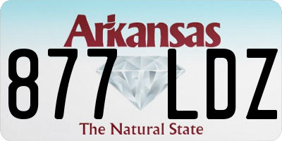 AR license plate 877LDZ