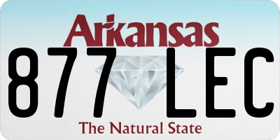 AR license plate 877LEC