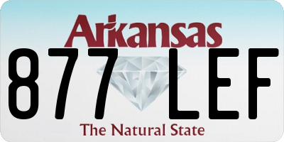 AR license plate 877LEF