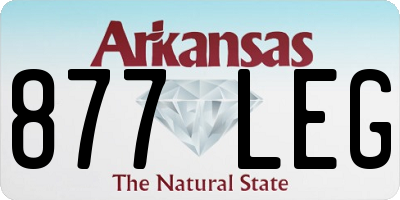 AR license plate 877LEG