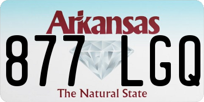 AR license plate 877LGQ