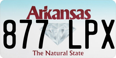 AR license plate 877LPX