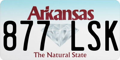 AR license plate 877LSK