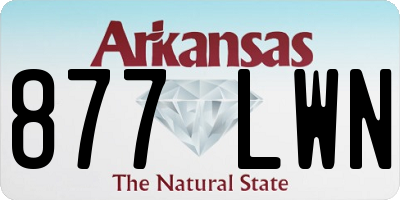 AR license plate 877LWN
