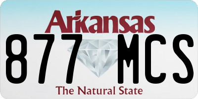 AR license plate 877MCS