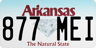 AR license plate 877MEI