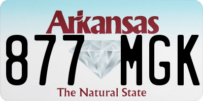 AR license plate 877MGK