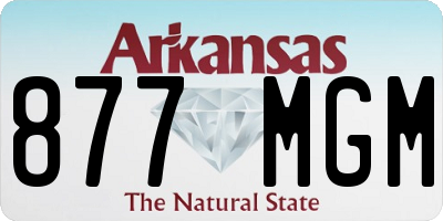 AR license plate 877MGM
