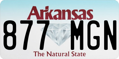 AR license plate 877MGN