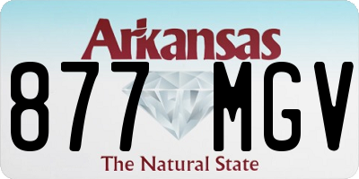 AR license plate 877MGV