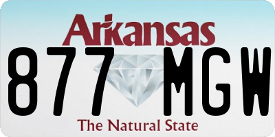 AR license plate 877MGW