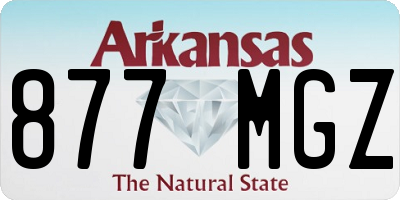 AR license plate 877MGZ