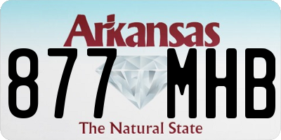 AR license plate 877MHB
