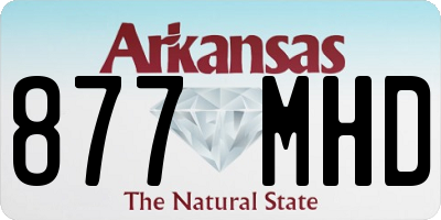 AR license plate 877MHD